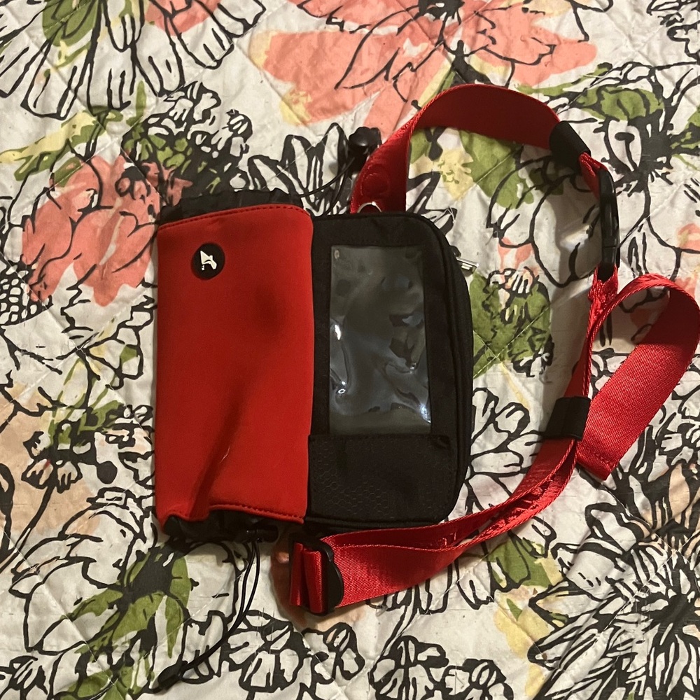 Elegant Red and Black Travel Bag for Women